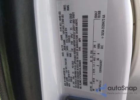 2019 Lincoln Mkc Standard z USA, uszkodzony, nr VIN 5LMCJ1C96KUL38405